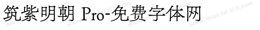 筑紫明朝 Pro字体转换